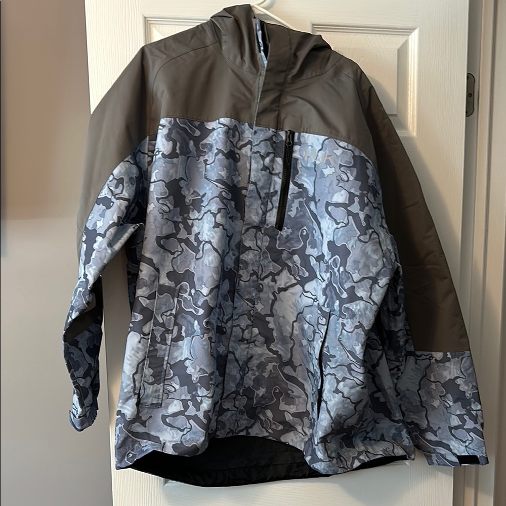 Huk Windbreaker Jacket - Gray and Olive